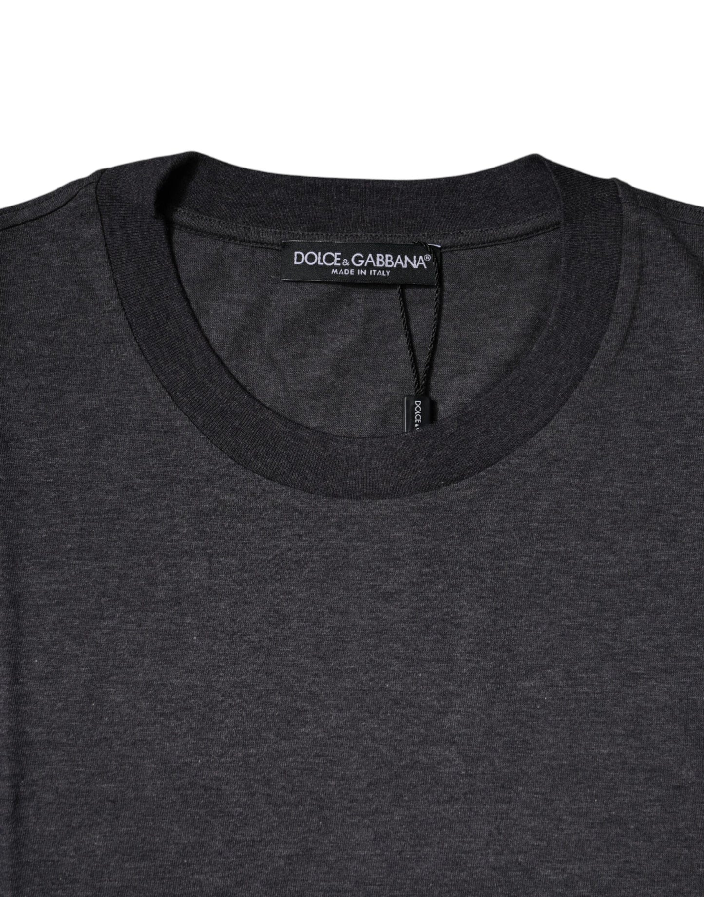 Dolce & Gabbana T-shirt girocollo a maniche corte grigio scuro