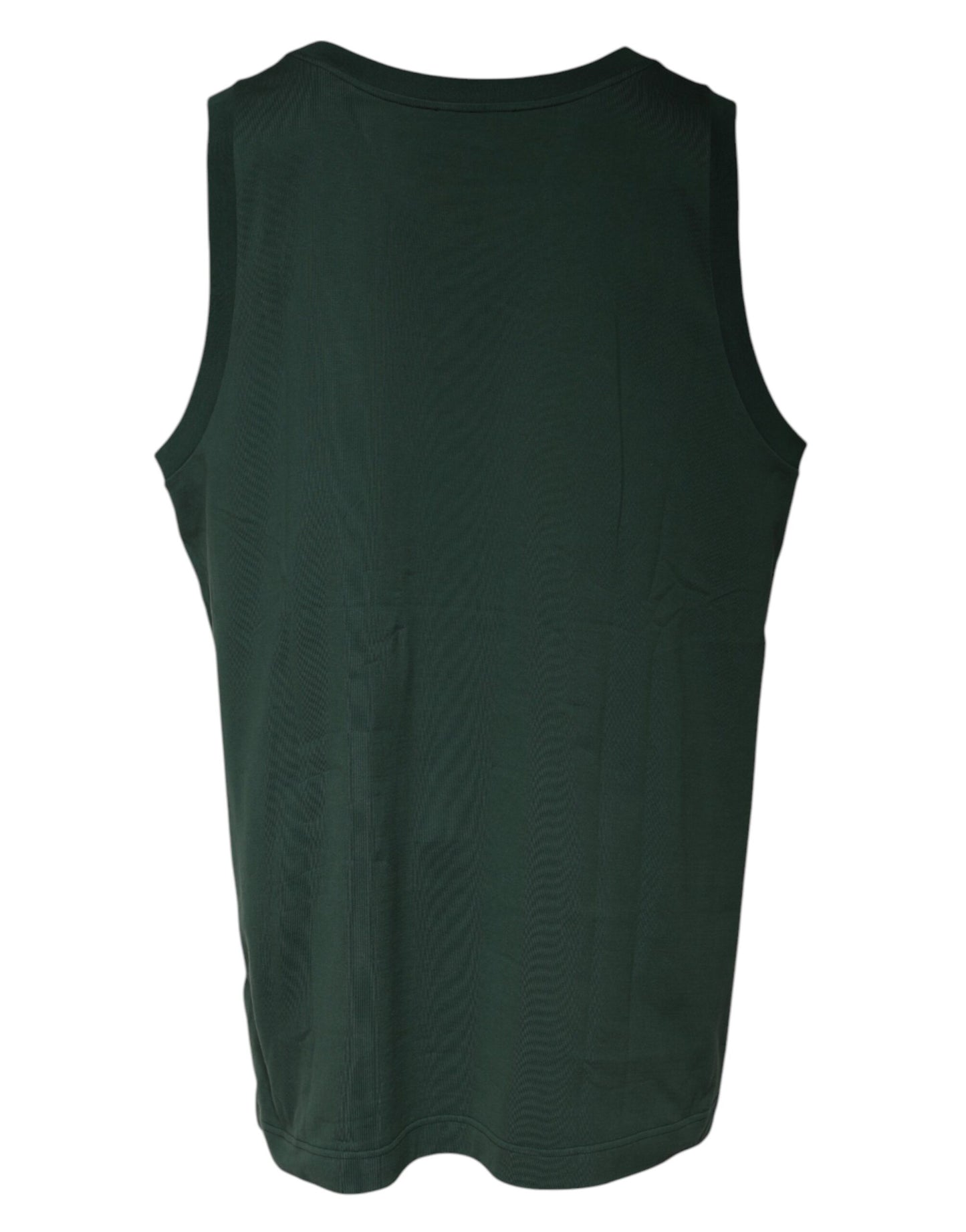 Dolce & Gabbana T-shirt senza maniche verde DG girocollo