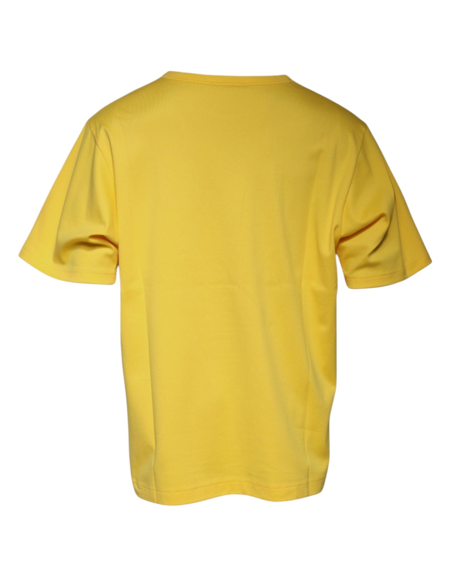 Dolce & Gabbana T-shirt girocollo gialla a maniche corte