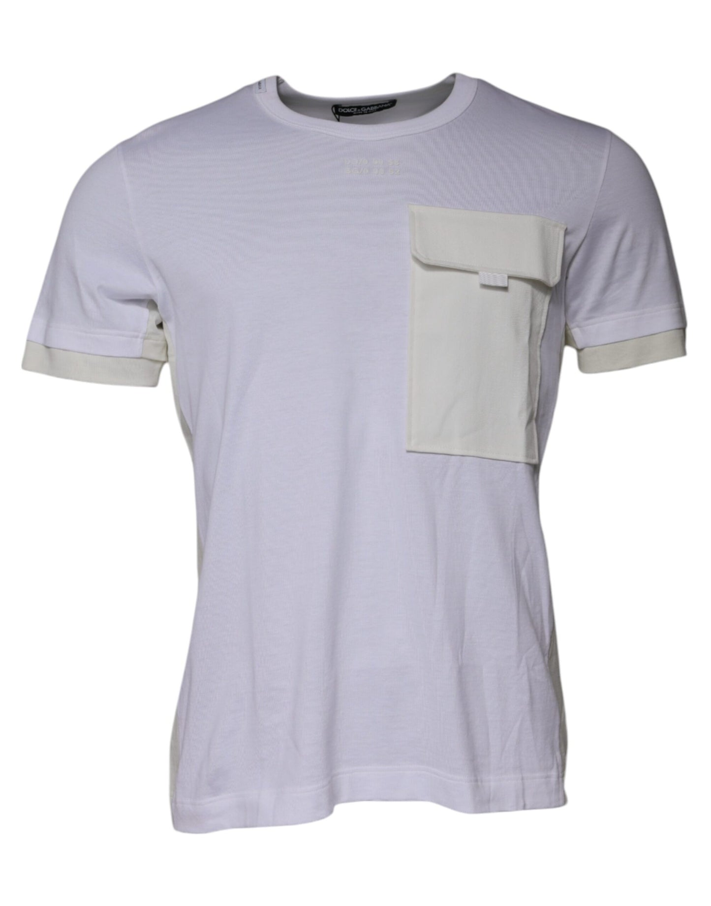 Dolce & Gabbana T-shirt girocollo a maniche corte in cotone bianco