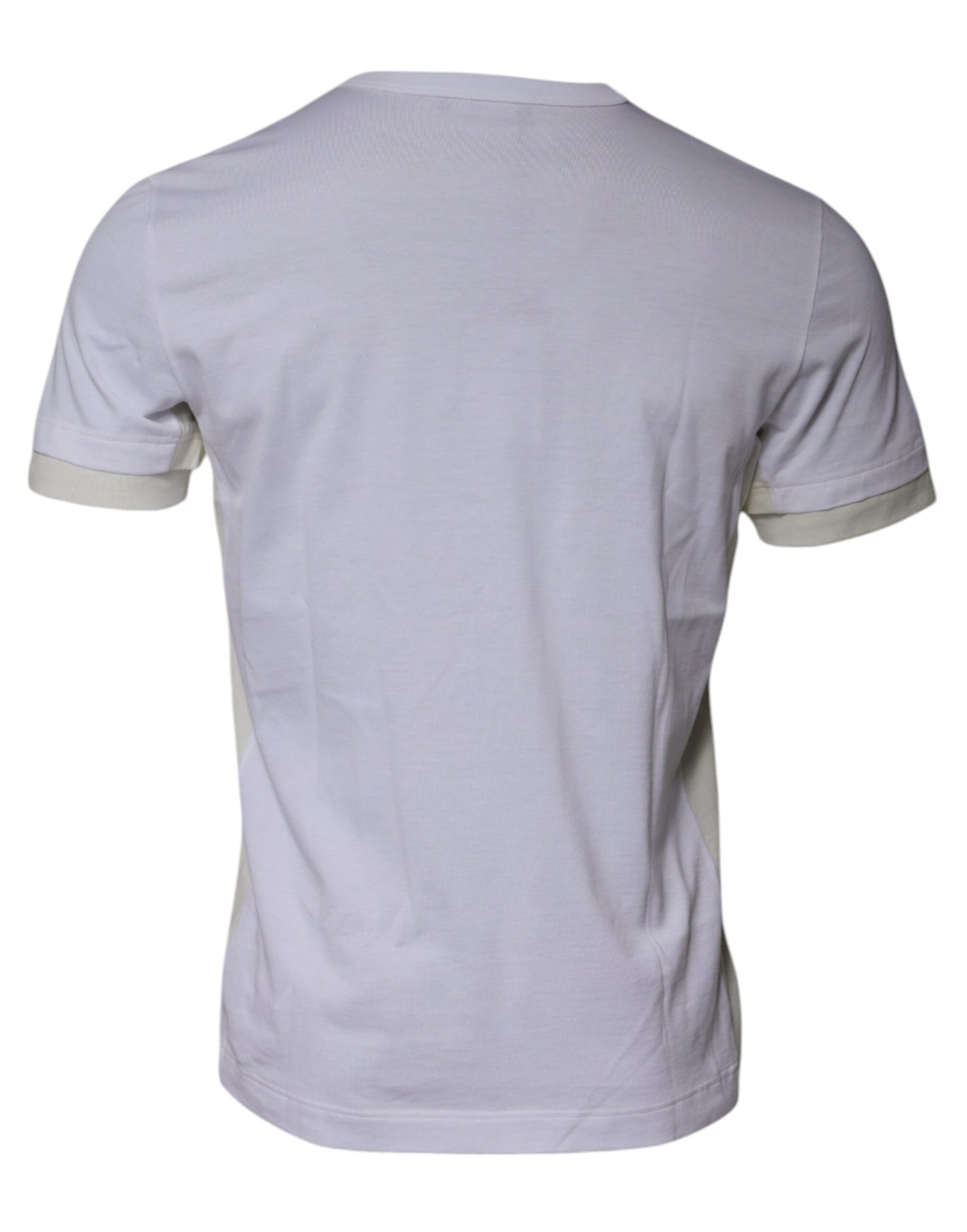 Dolce & Gabbana T-shirt girocollo a maniche corte in cotone bianco