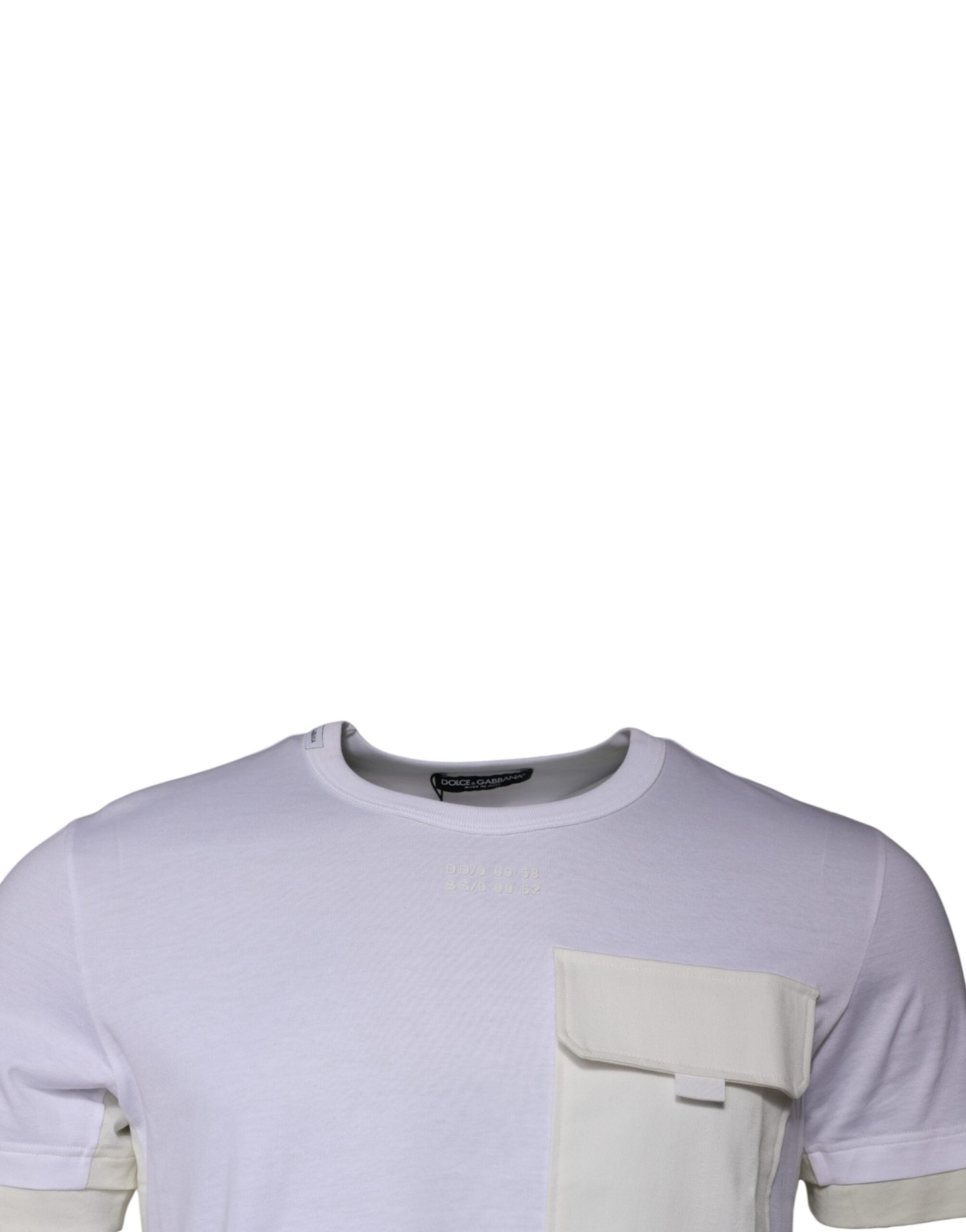 Dolce & Gabbana T-shirt girocollo a maniche corte in cotone bianco
