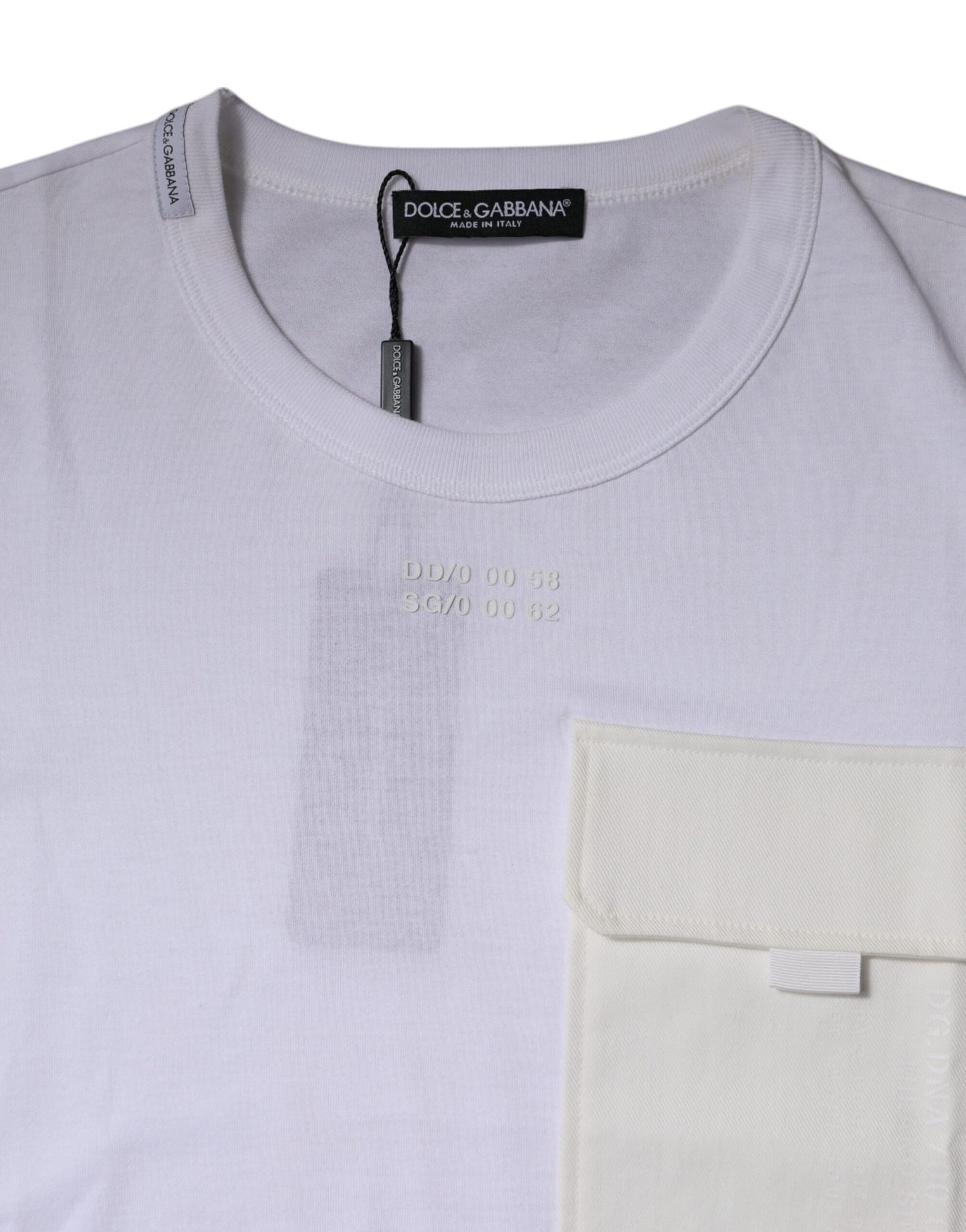 Dolce & Gabbana T-shirt girocollo a maniche corte in cotone bianco