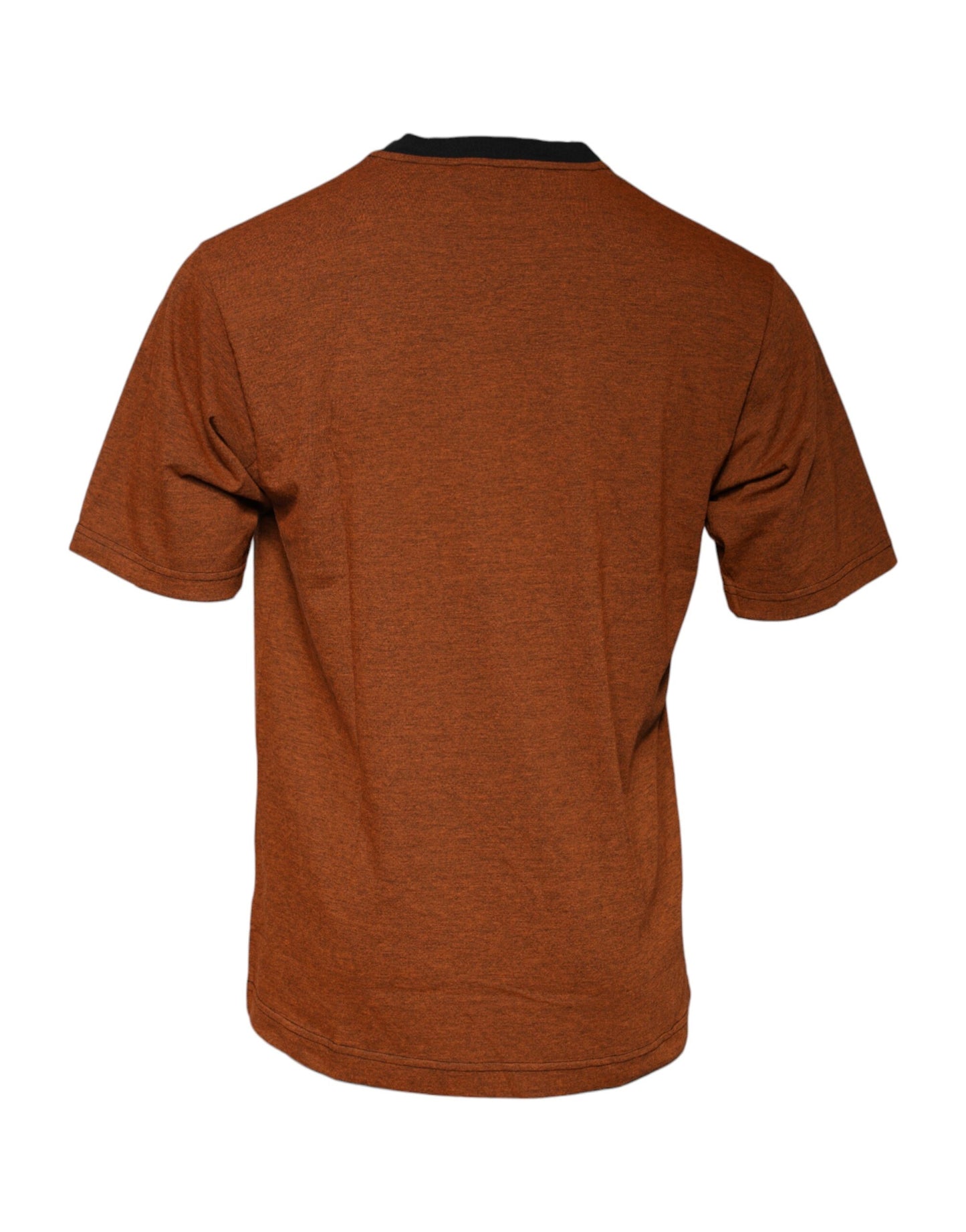 Dolce & Gabbana T-shirt girocollo in poliestere con logo DG marrone