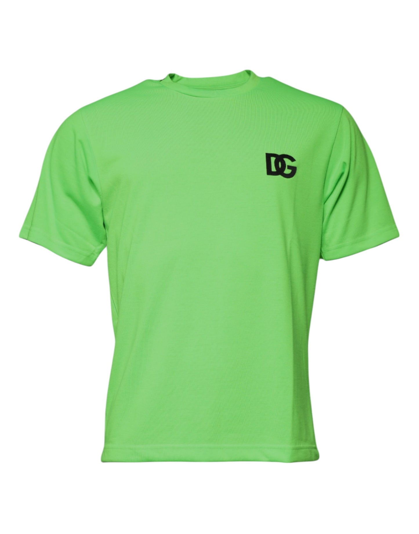 Dolce & Gabbana T-shirt girocollo in poliestere con logo verde