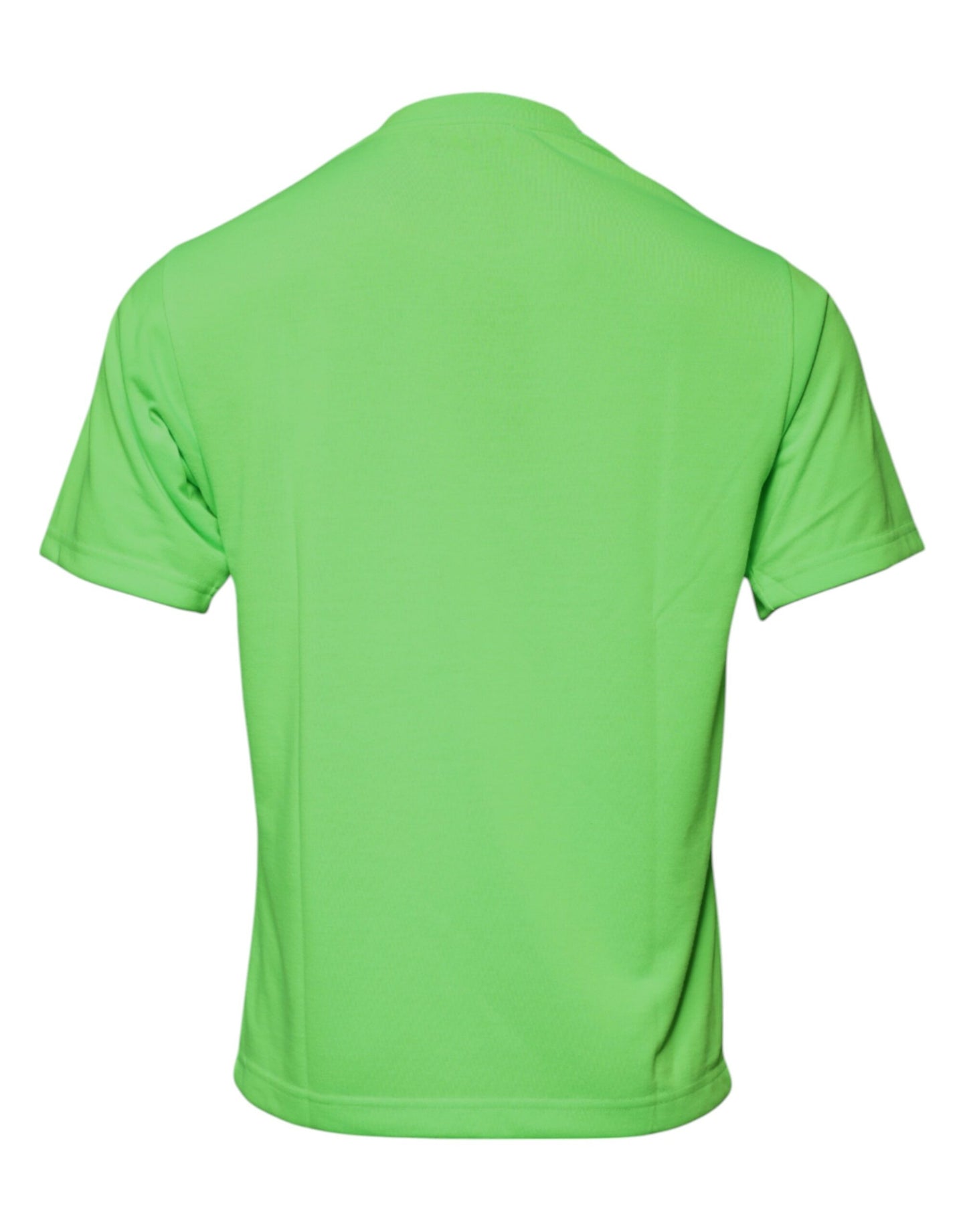 Dolce & Gabbana T-shirt girocollo in poliestere con logo verde