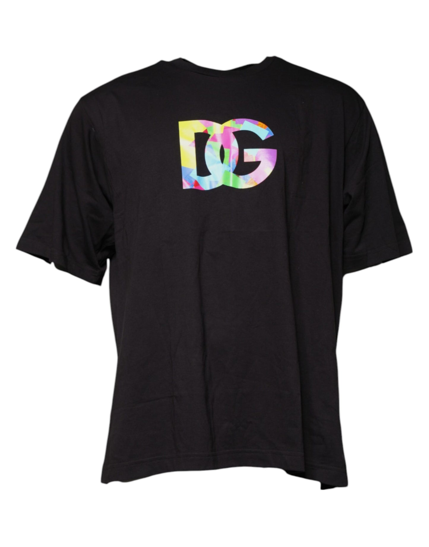 Dolce & Gabbana T-shirt girocollo in cotone con stampa logo nero