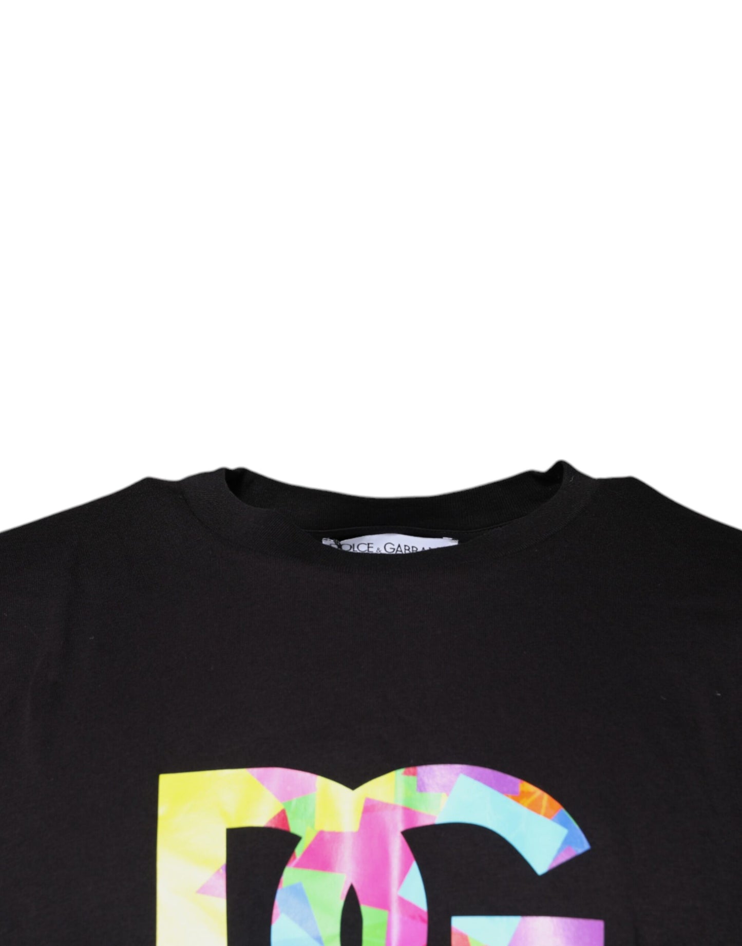 Dolce & Gabbana T-shirt girocollo in cotone con stampa logo nero