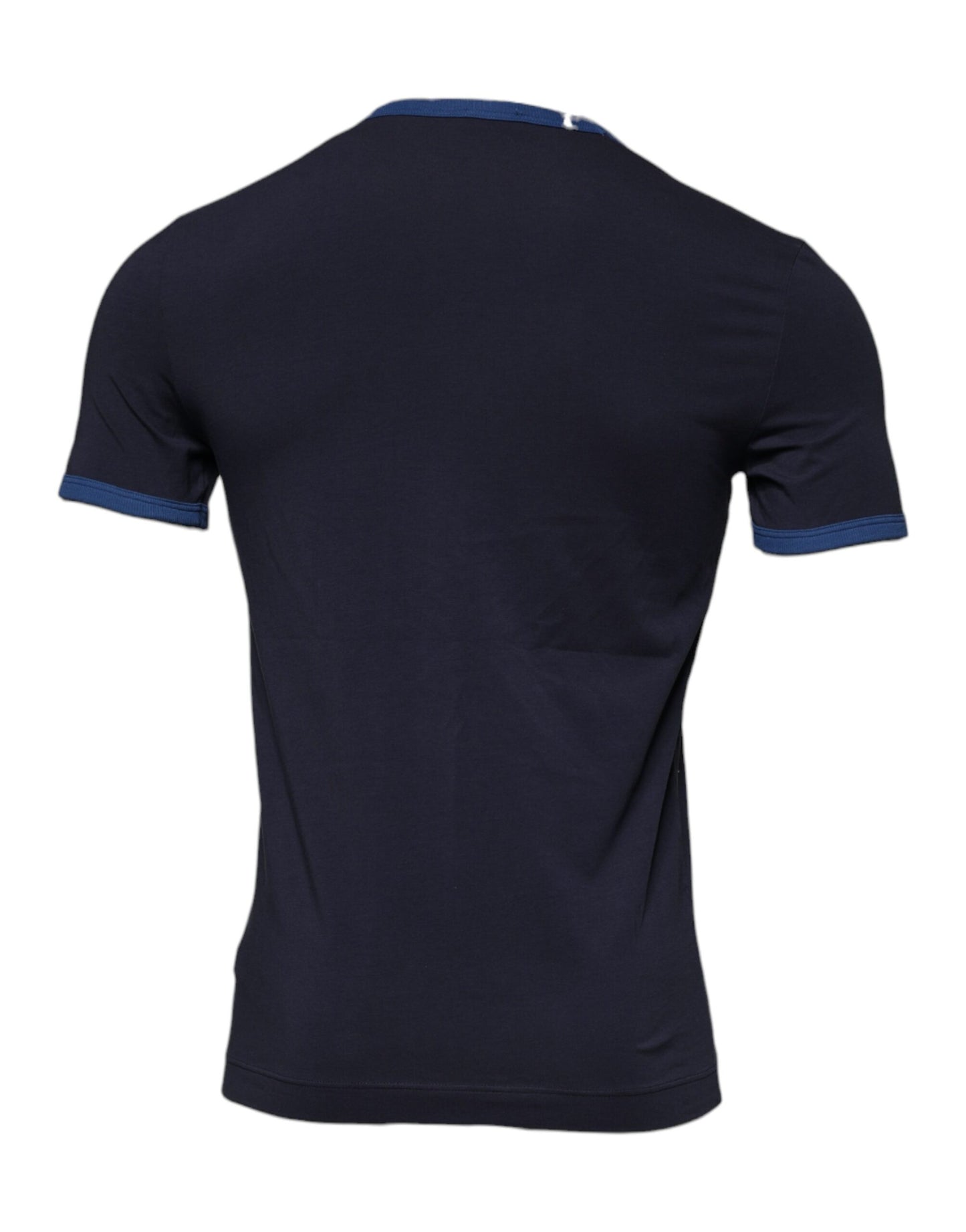 Dolce & Gabbana T-shirt intima girocollo elasticizzata in cotone blu