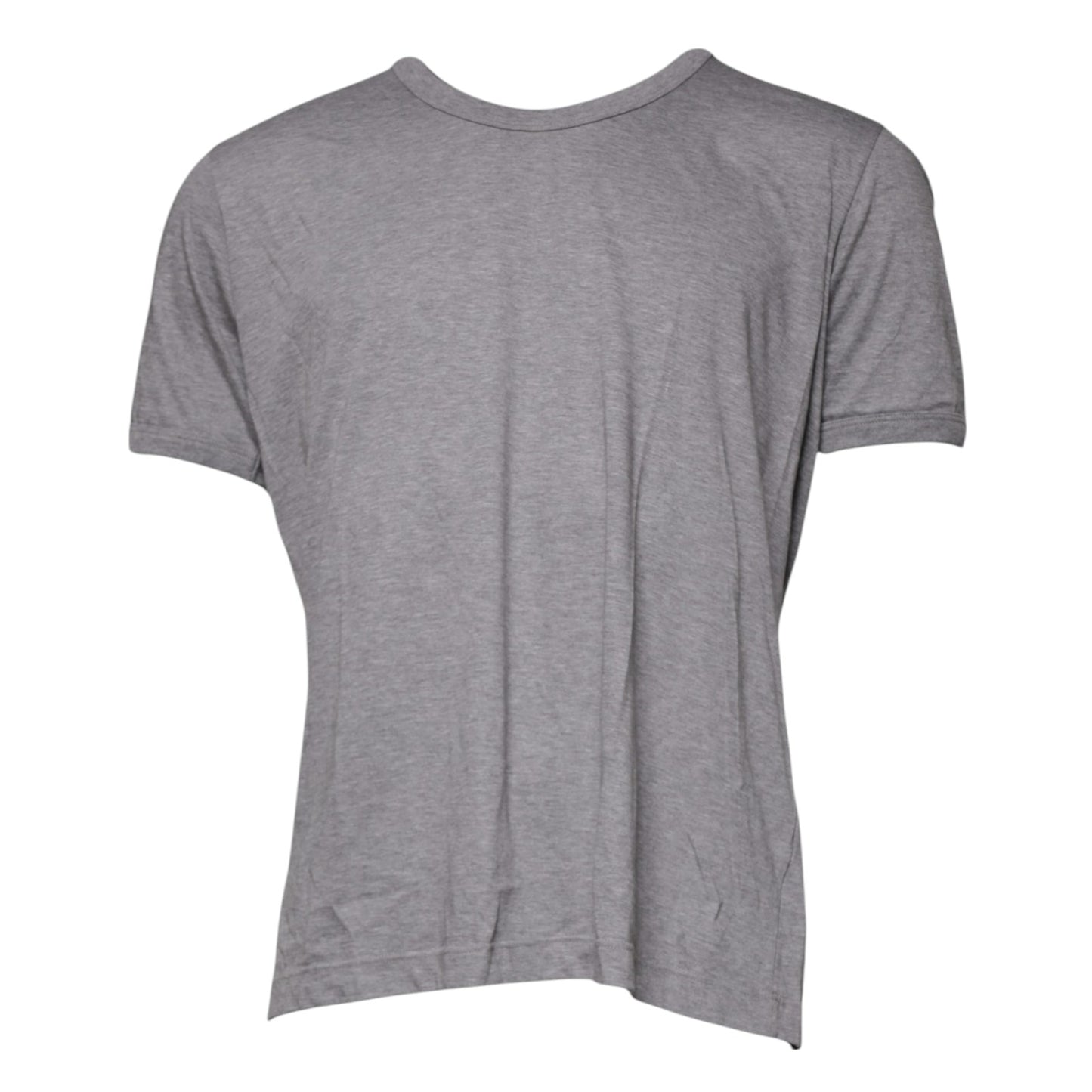 Dolce & Gabbana T-shirt girocollo a maniche corte in cotone grigio