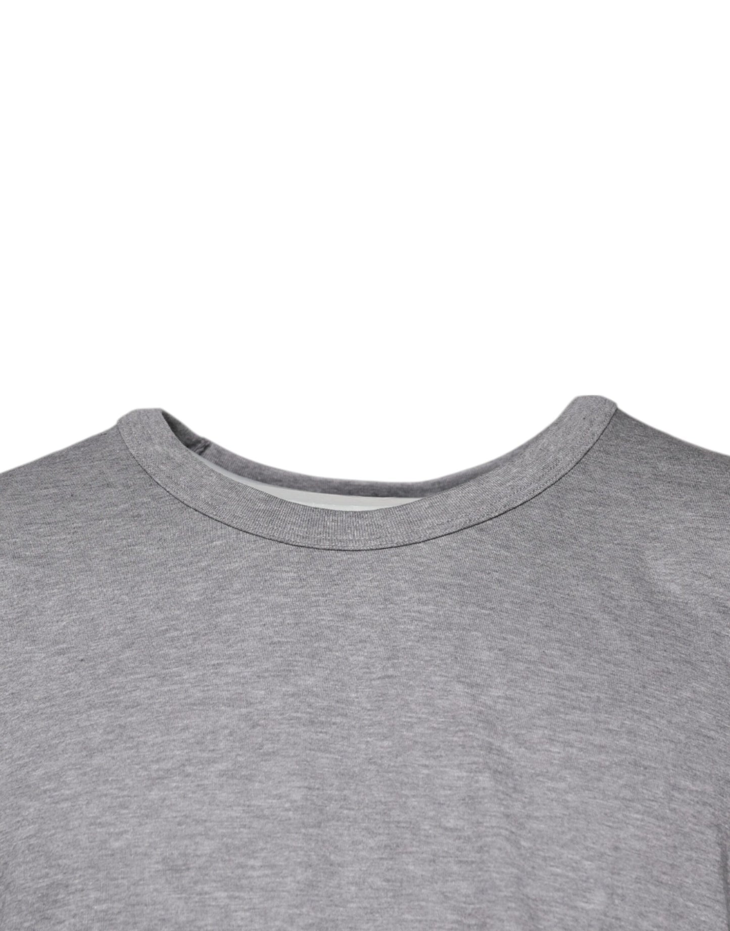 Dolce & Gabbana T-shirt girocollo a maniche corte in cotone grigio