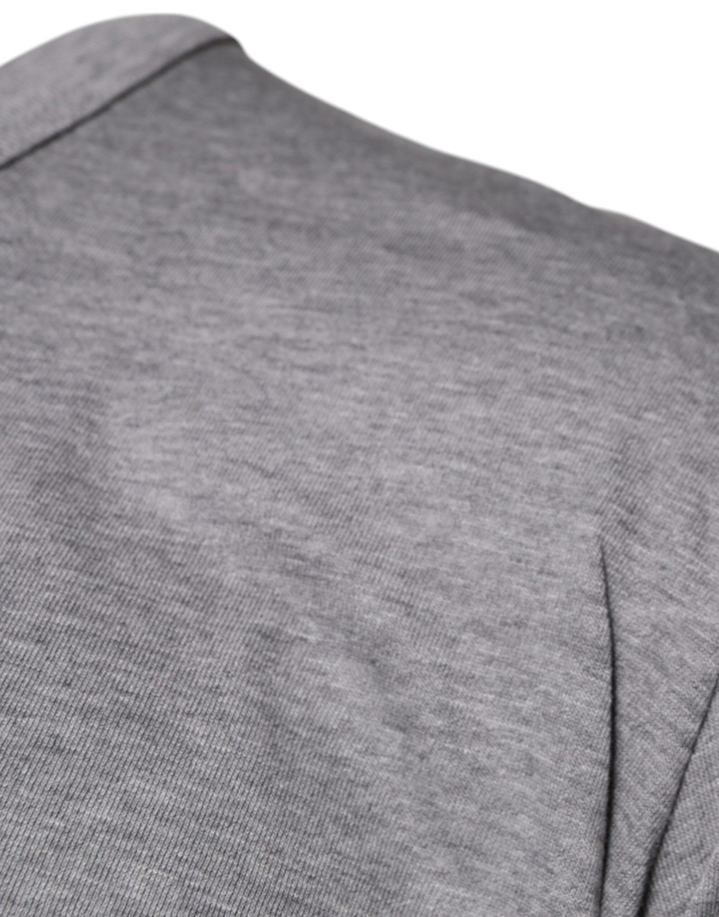 Dolce & Gabbana T-shirt girocollo a maniche corte in cotone grigio