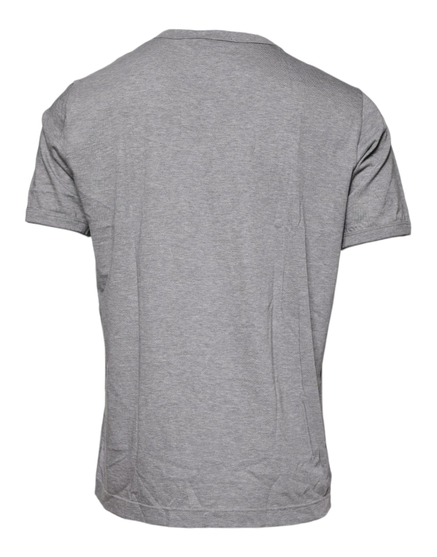 Dolce & Gabbana T-shirt girocollo a maniche corte in cotone grigio