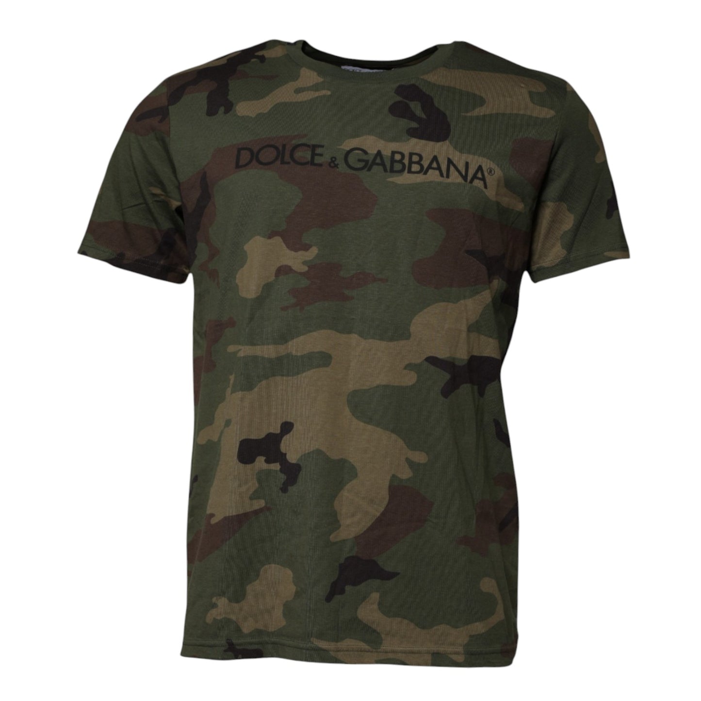 Dolce & Gabbana T-shirt girocollo in cotone mimetico multicolore