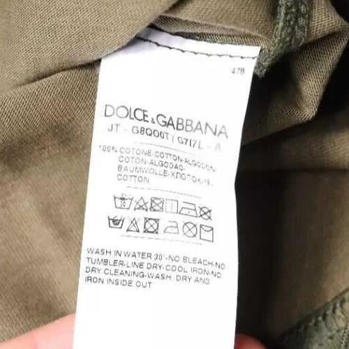Dolce & Gabbana T-shirt girocollo in cotone mimetico multicolore