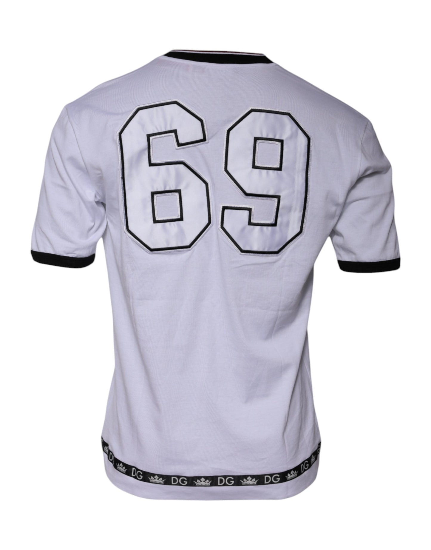 Dolce & Gabbana T-shirt girocollo a maniche corte in jersey bianco