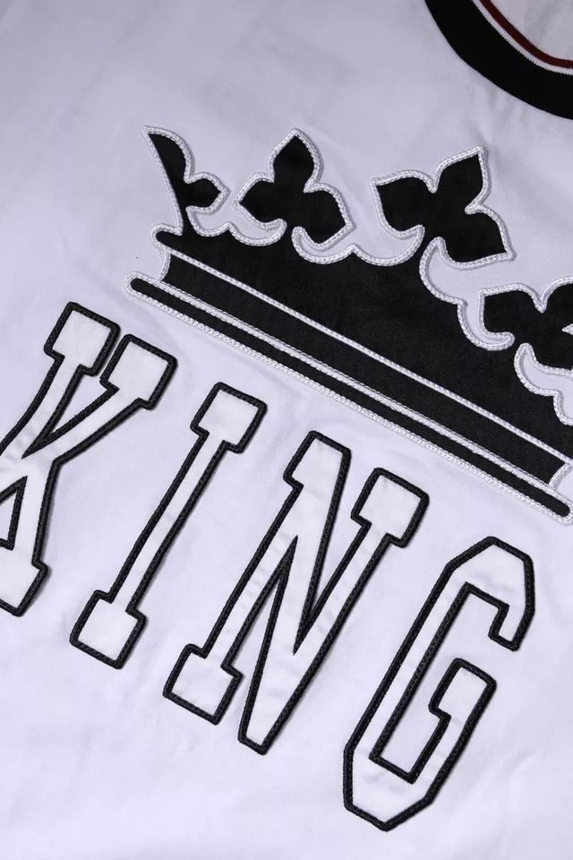 Dolce & Gabbana T-shirt girocollo a maniche corte in jersey bianco