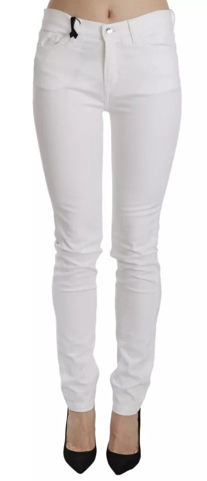 Jeans skinny bianchi con cristalli Dolce & Gabbana