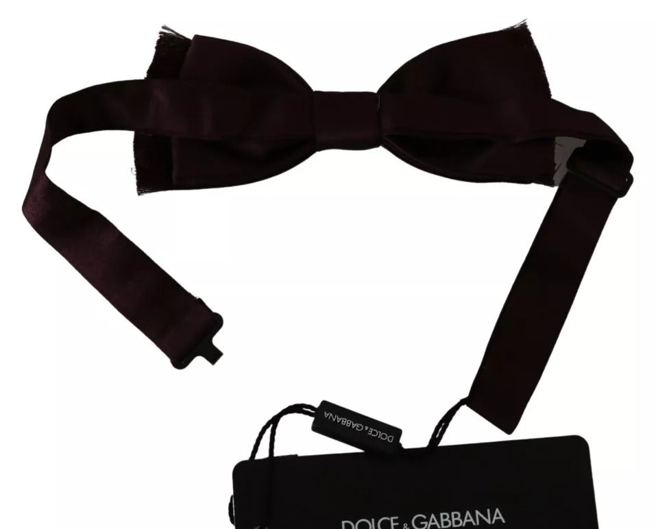 Papillon classico Dolce & Gabbana Bordeaux Rosso Seta Solido