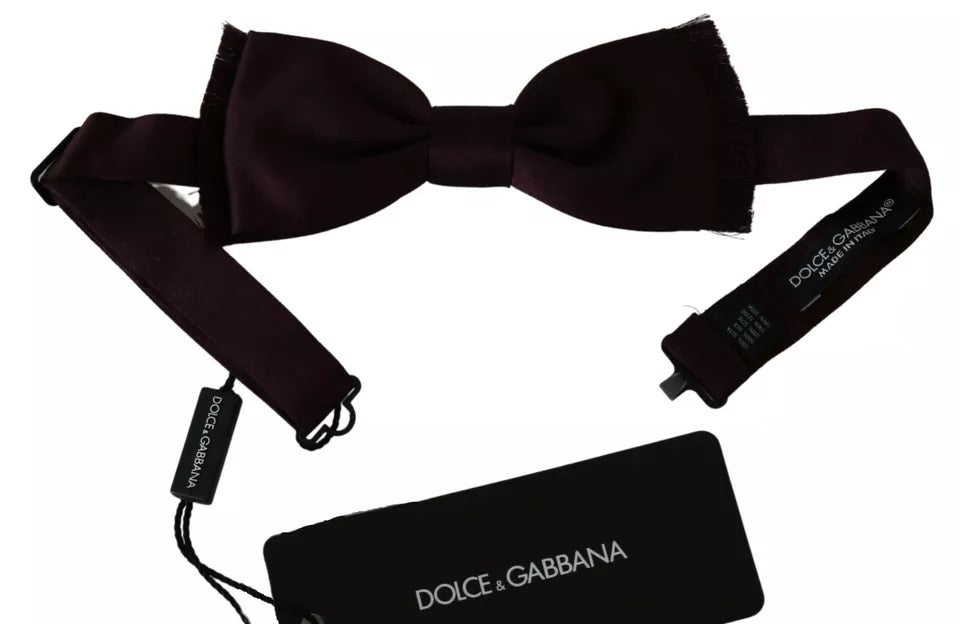 Papillon classico Dolce & Gabbana Bordeaux Rosso Seta Solido