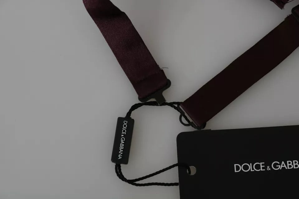 Papillon classico Dolce & Gabbana Bordeaux Rosso Seta Solido