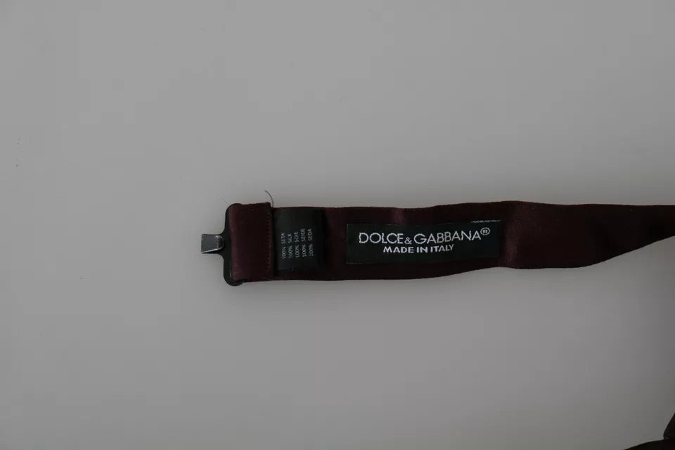 Papillon classico Dolce & Gabbana Bordeaux Rosso Seta Solido