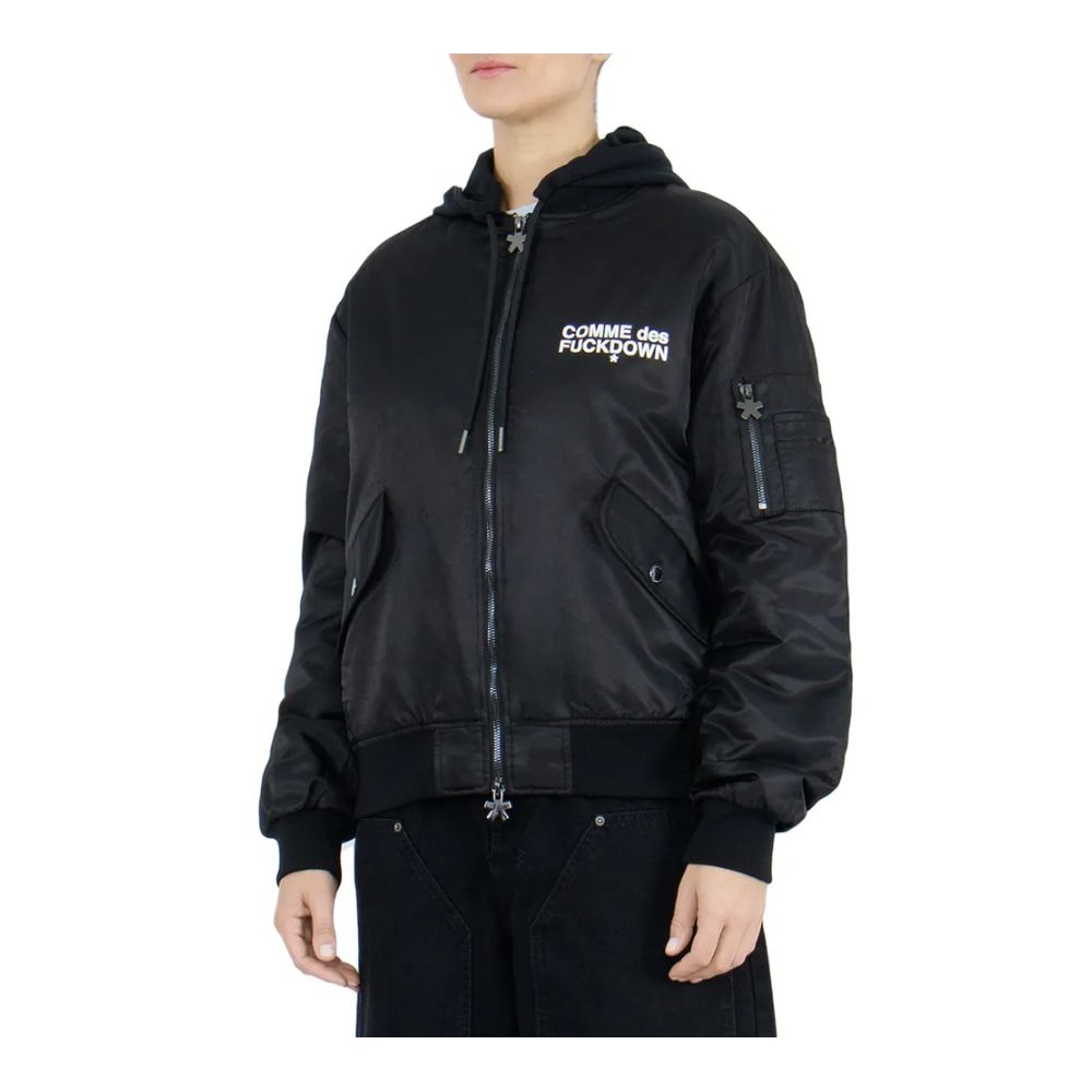 Giacche e cappotti in nylon nero Comme Des Fuckdown