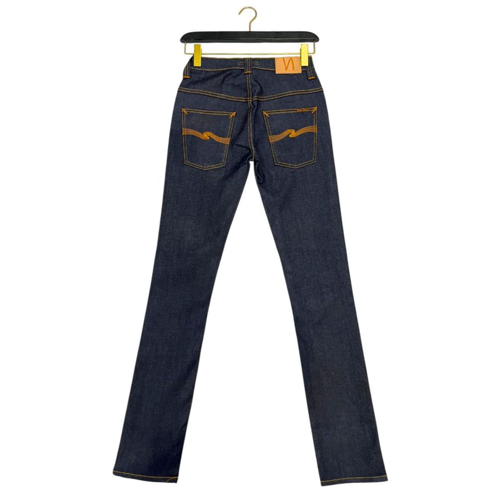 Jeans Nudie Jeans da donna in cotone blu