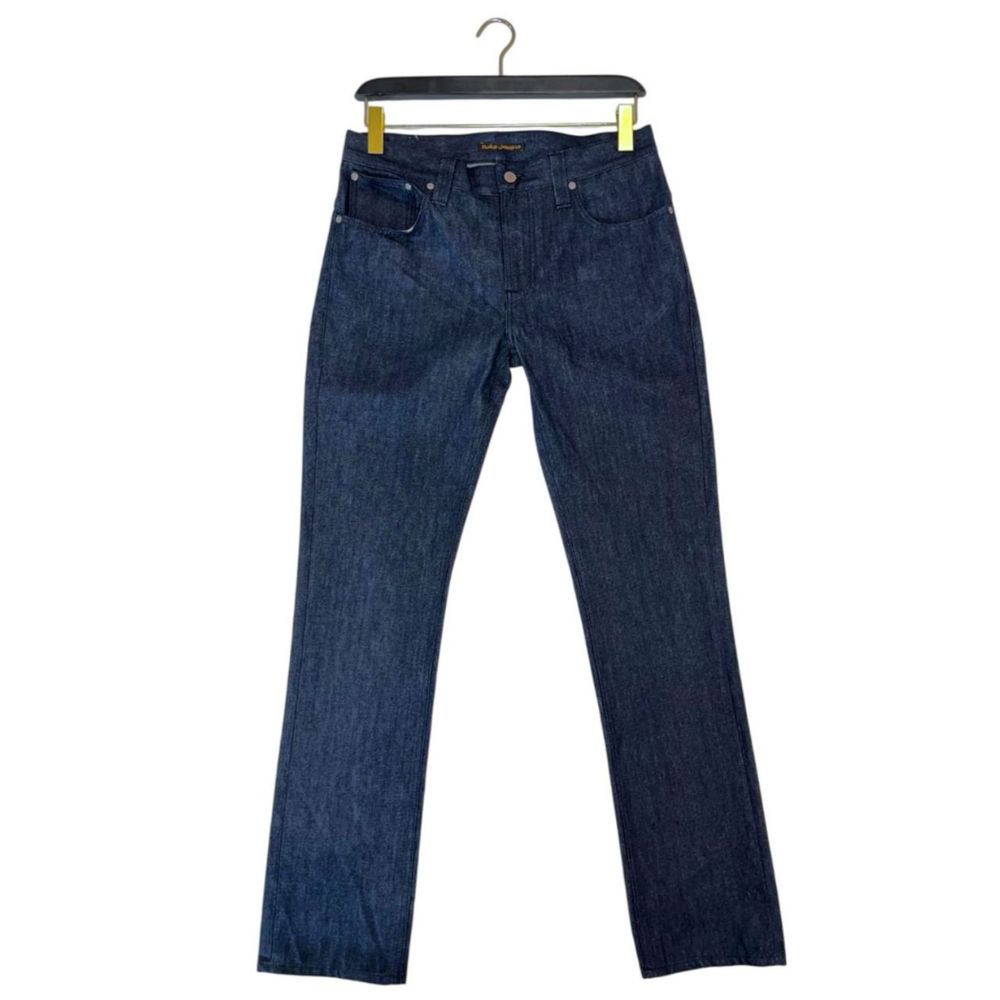 Jeans da uomo in cotone blu Nudie Jeans