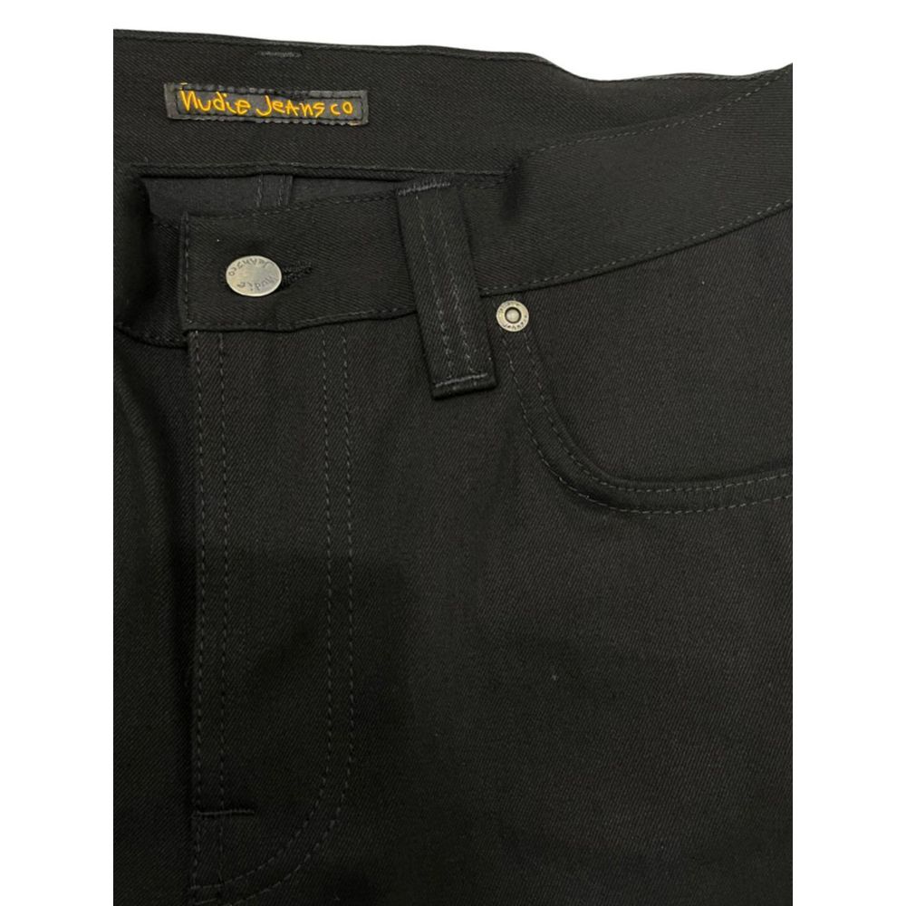 Jeans da uomo in cotone nero Nudie Jeans