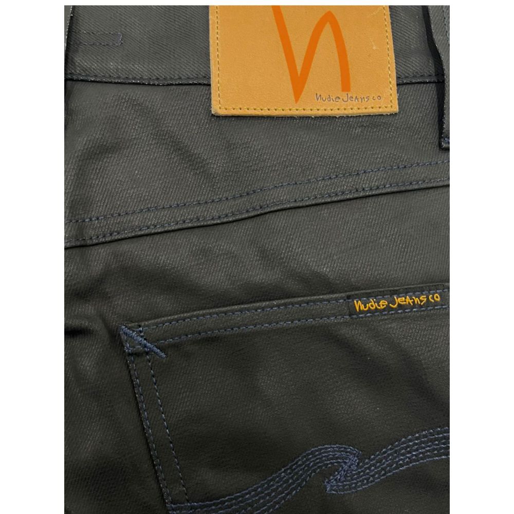 Jeans da uomo in cotone nero Nudie Jeans
