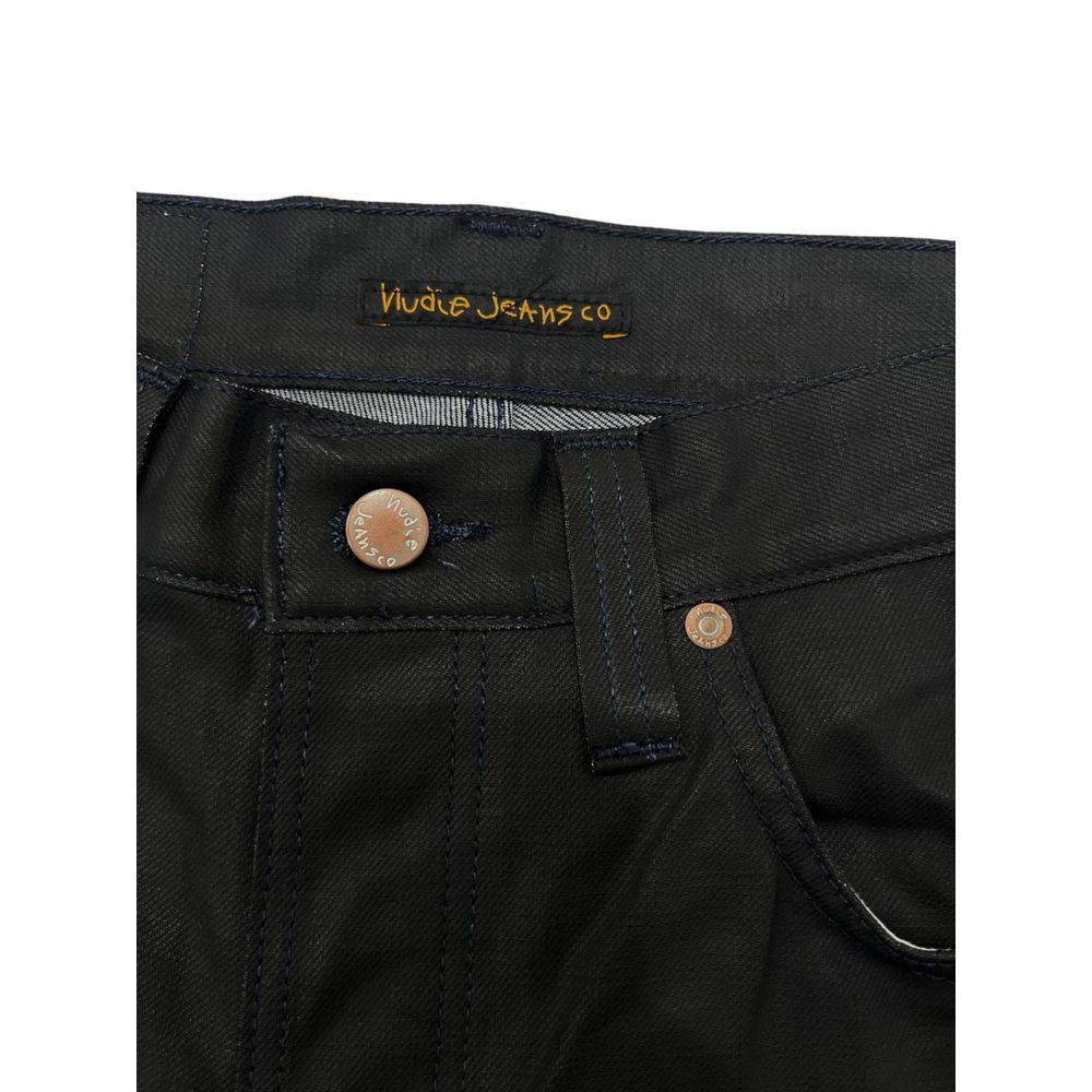 Jeans da uomo in cotone nero Nudie Jeans