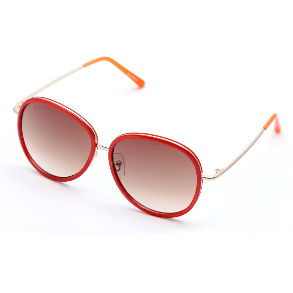 Occhiali da sole in metallo rosso Lancaster