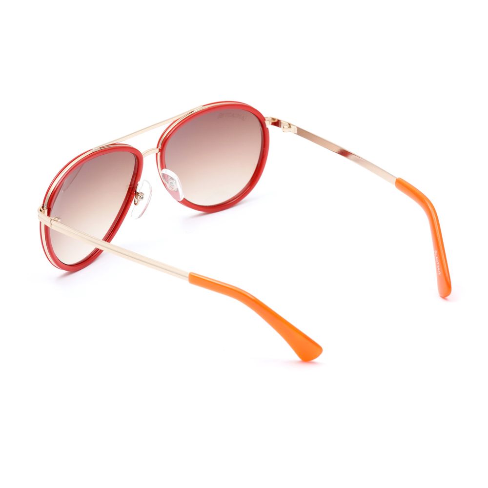 Occhiali da sole in metallo rosso Lancaster