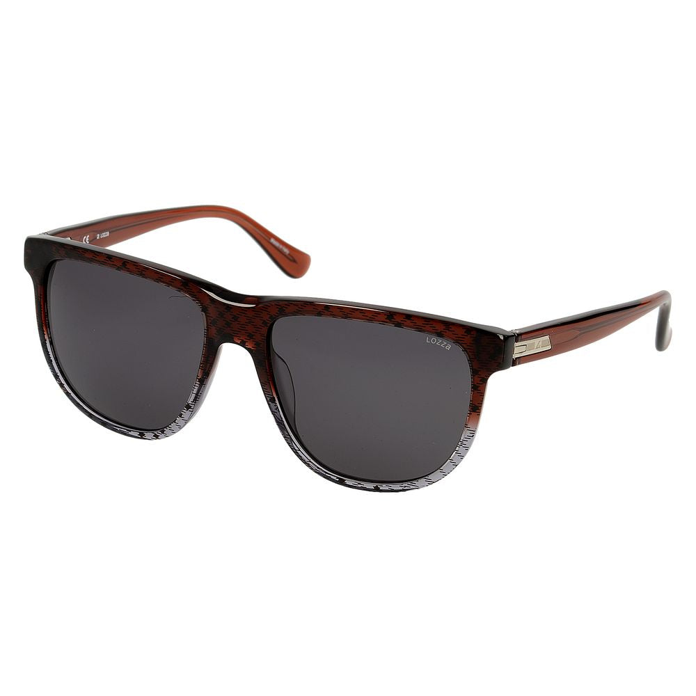 Occhiali da sole in acetato marrone Lozza