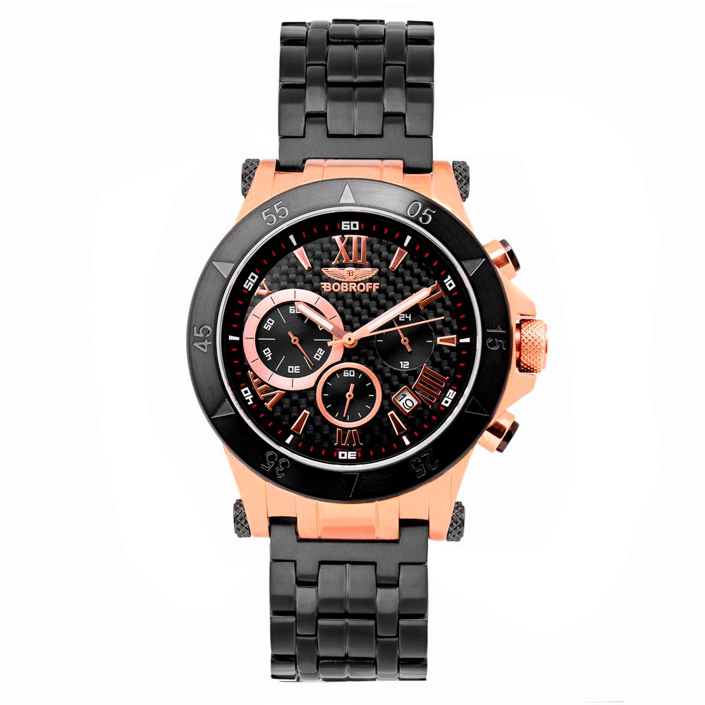 Orologio Bobroff in acciaio nero