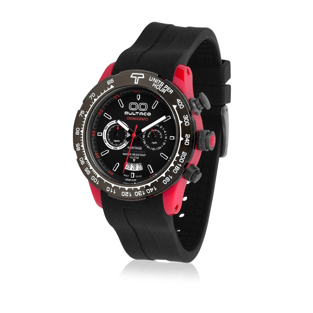 Orologio Bultaco in gomma nera