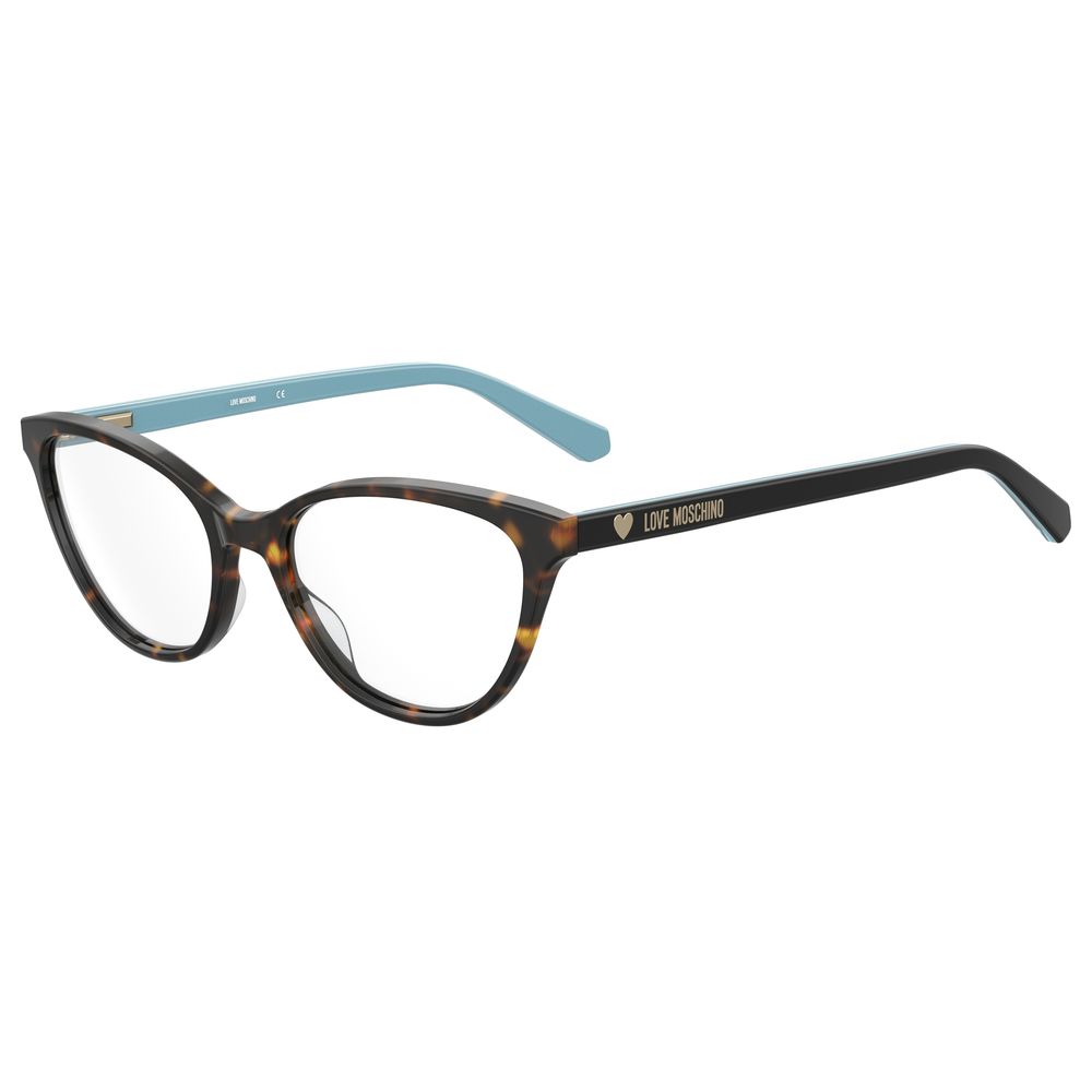 Montature in acetato marrone Love Moschino