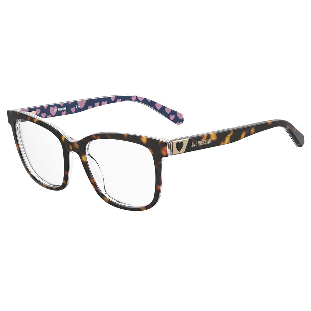 Montature in acetato marrone Love Moschino