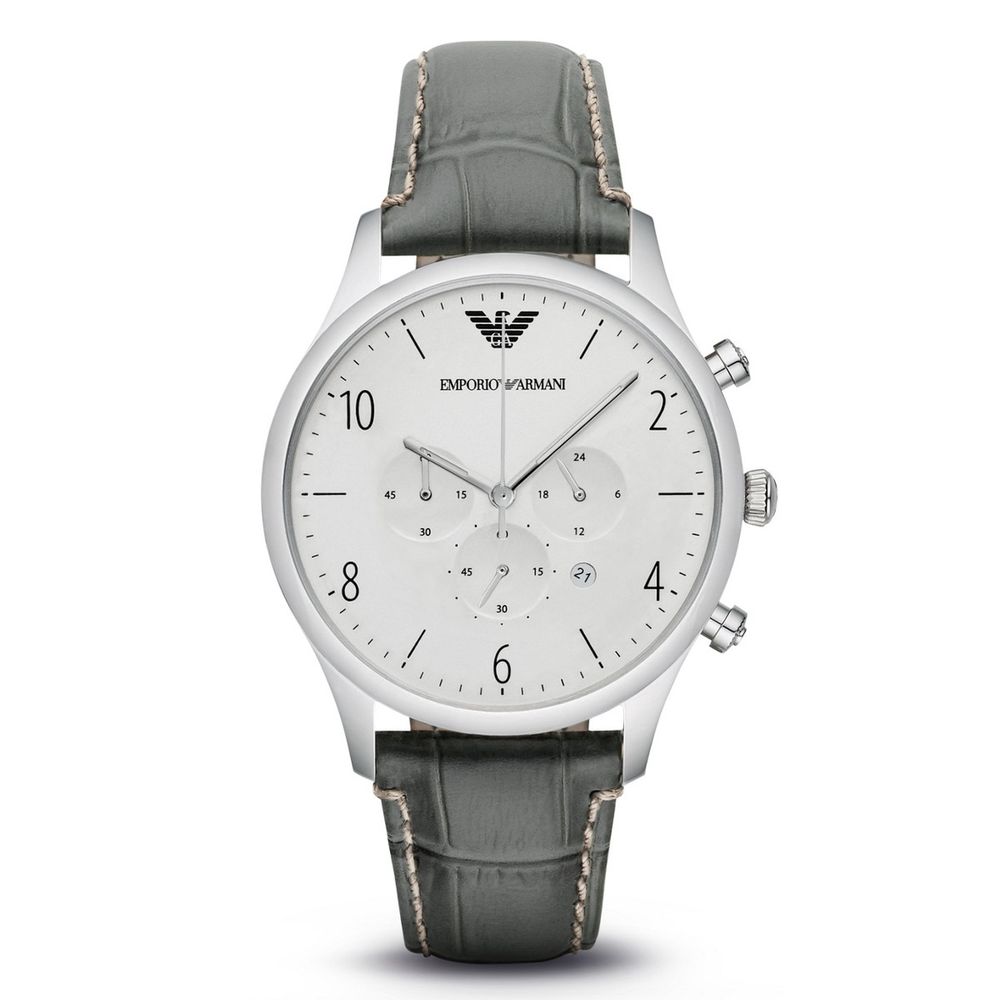 Orologio Armani in pelle verde