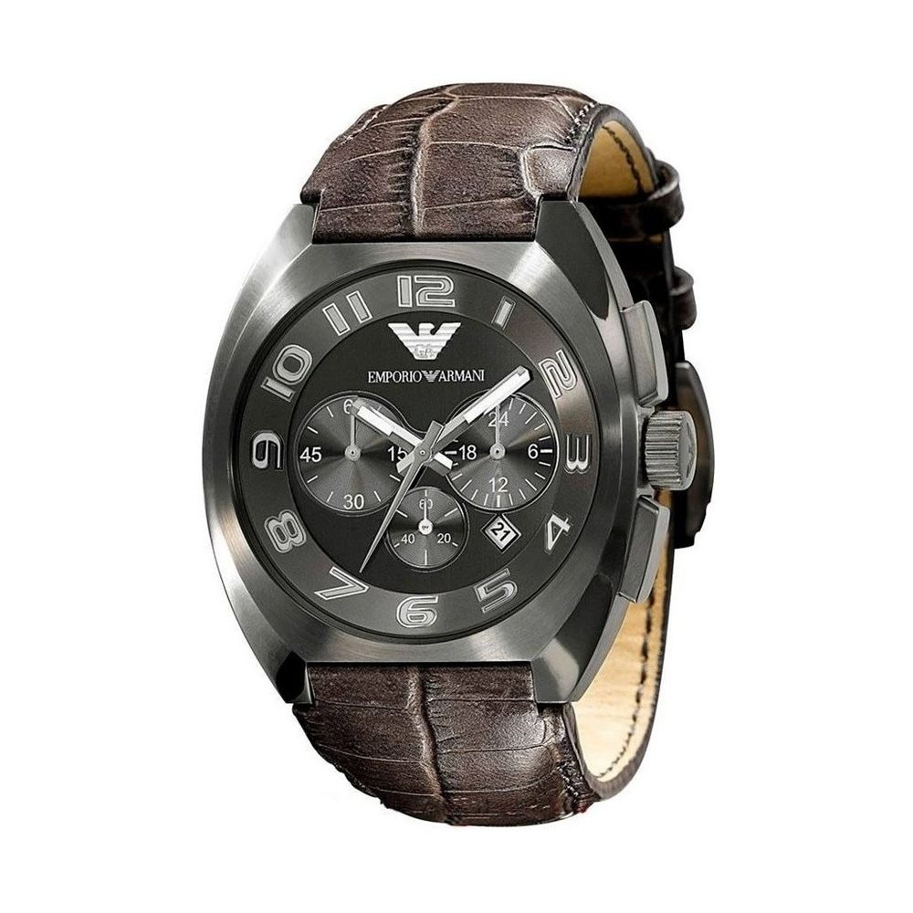 Orologio Armani in pelle di vacchetta marrone