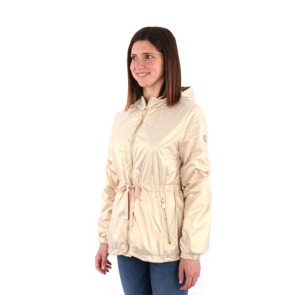 Sì Zee Beige Nylon Giacche e Cappotti