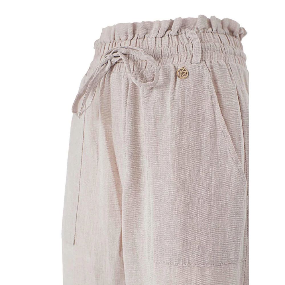 Sì Zee Beige Jeans e pantaloni in lino