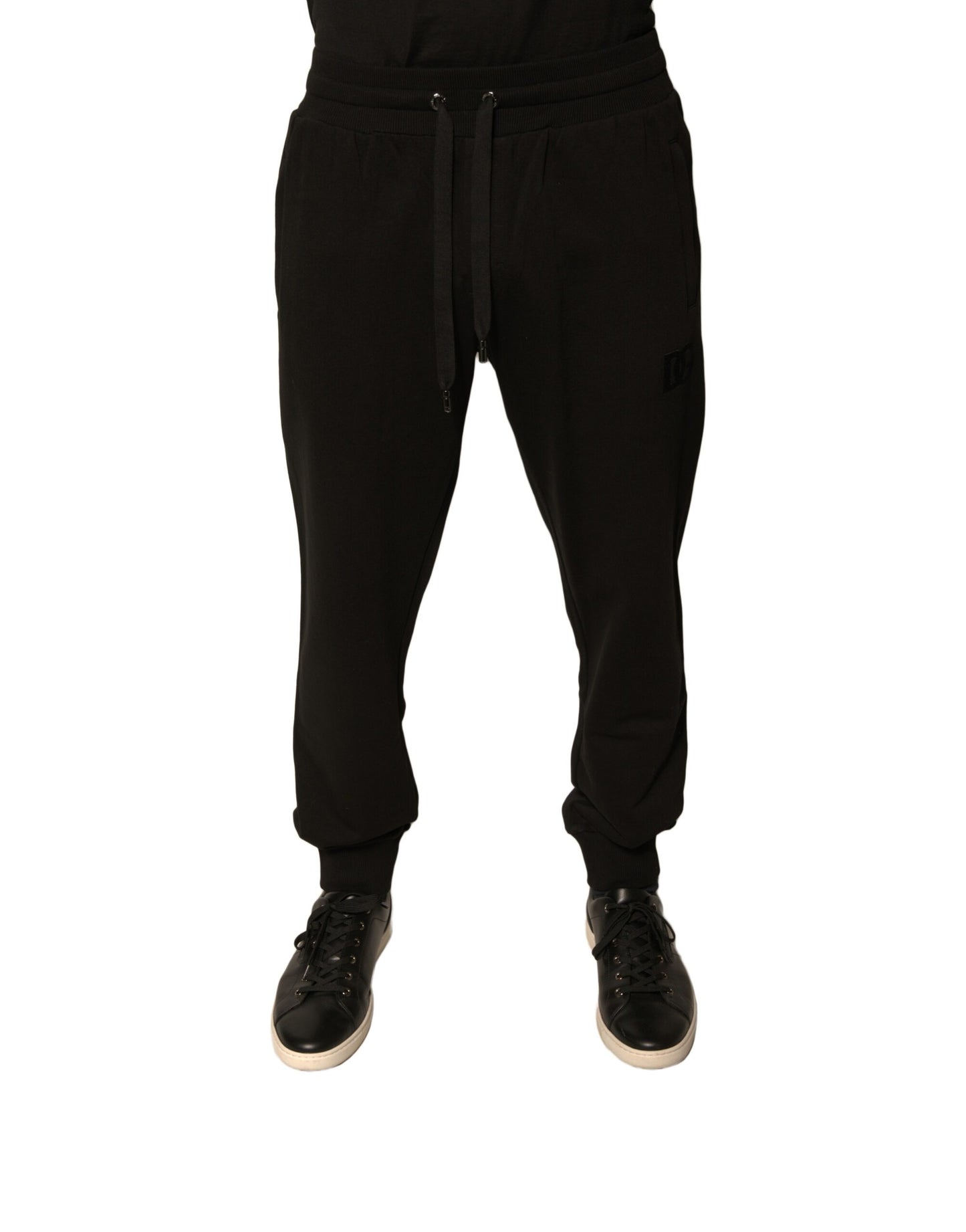 Dolce & Gabbana Jogger in cotone nero da uomo Pantaloni della tuta