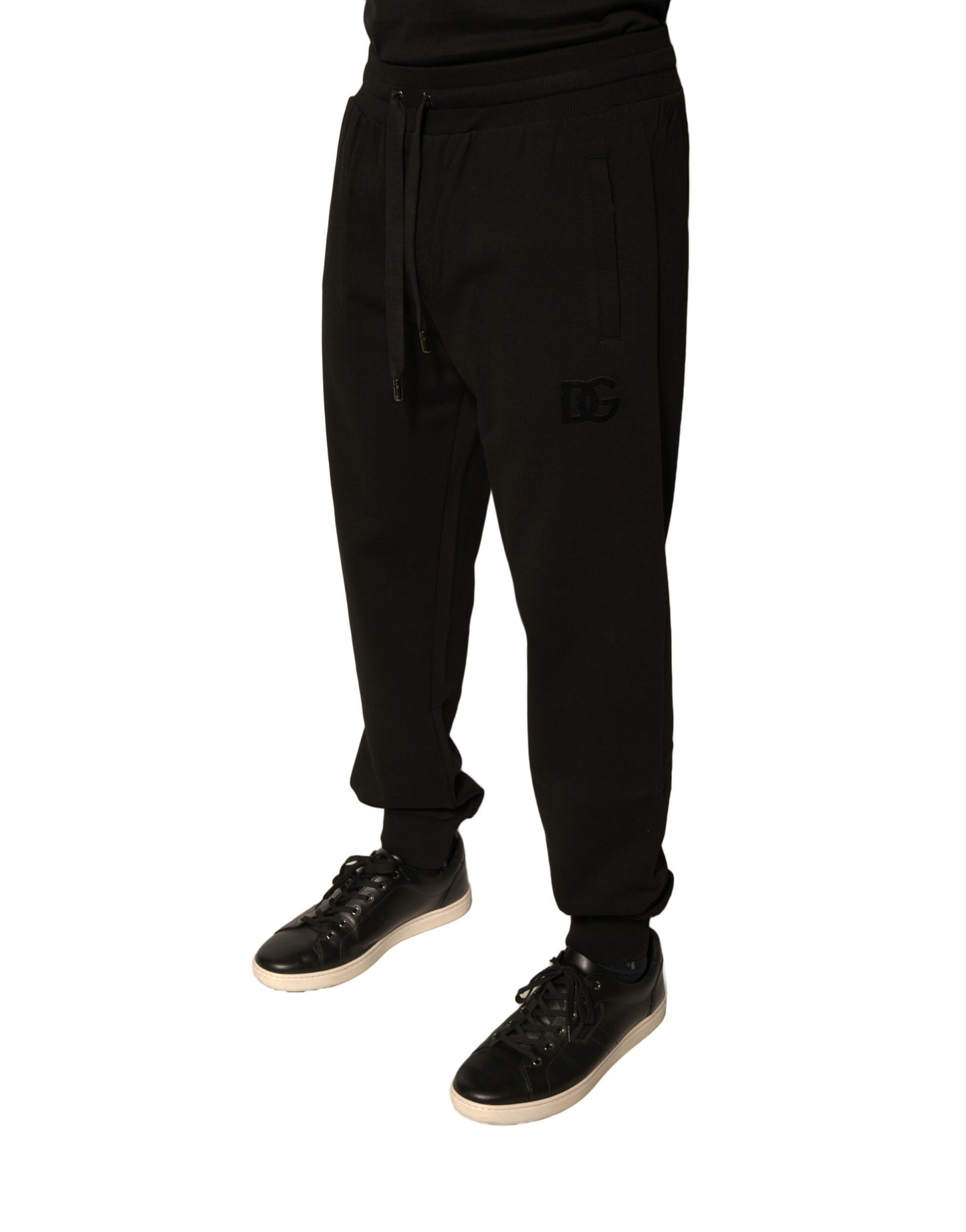 Dolce & Gabbana Jogger in cotone nero da uomo Pantaloni della tuta