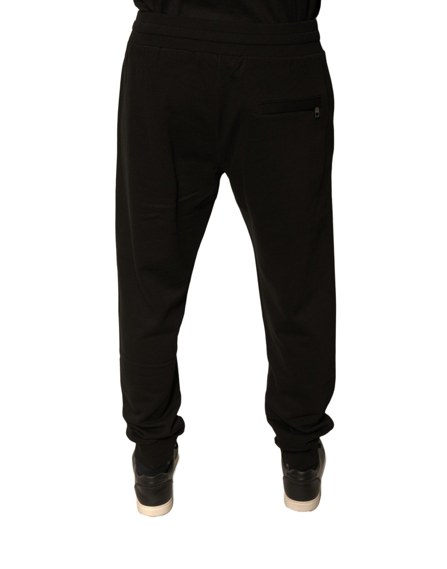 Dolce & Gabbana Jogger in cotone nero da uomo Pantaloni della tuta
