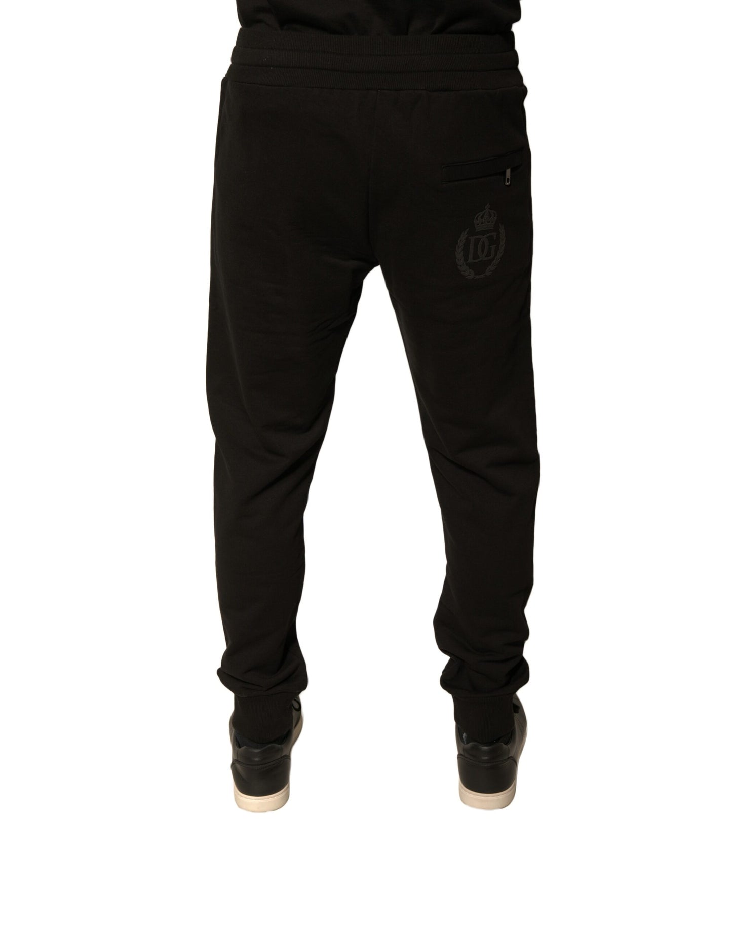 Dolce & Gabbana Jogger in cotone nero da uomo Pantaloni della tuta