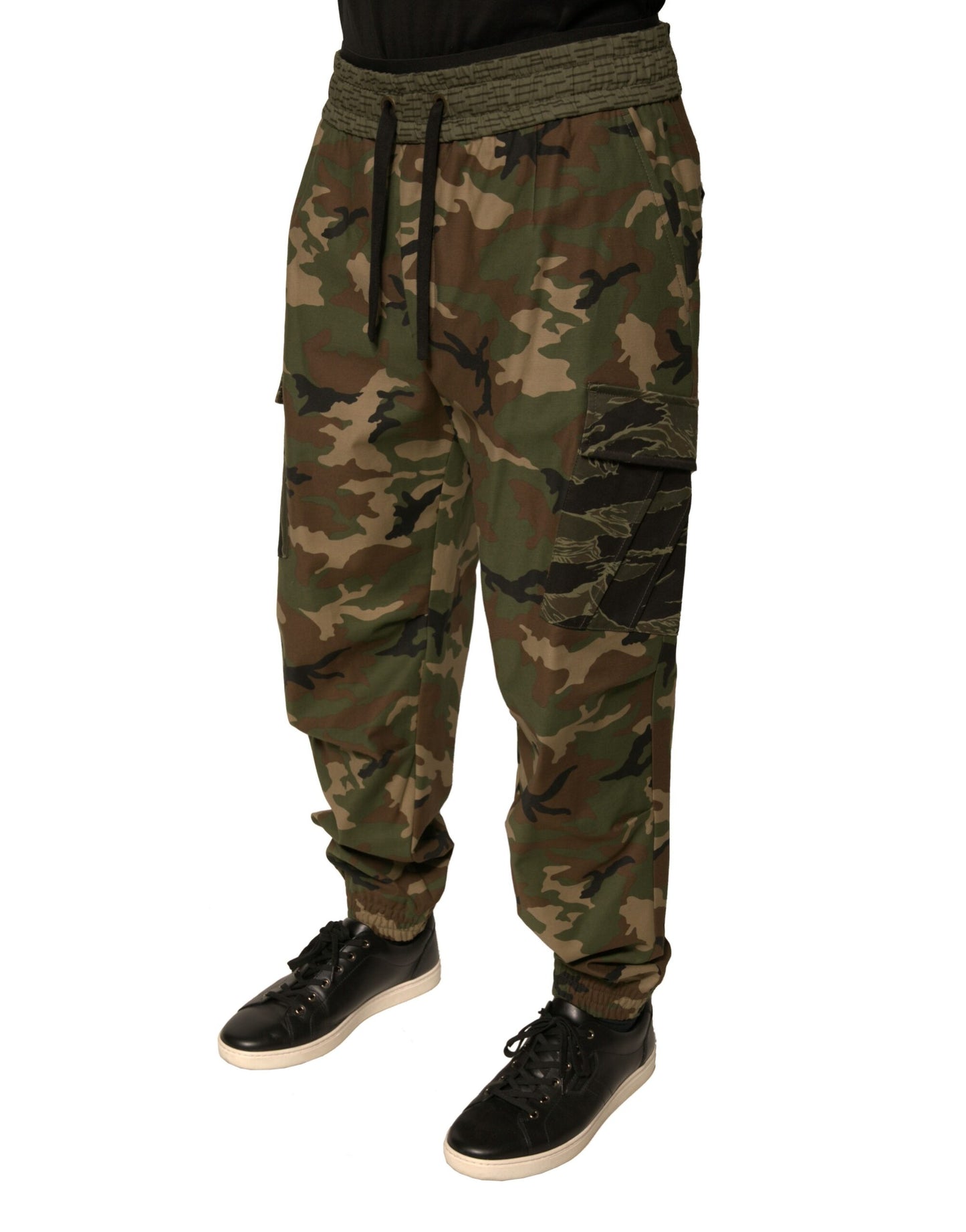 Pantaloni della tuta cargo mimetici multicolore Dolce & Gabbana