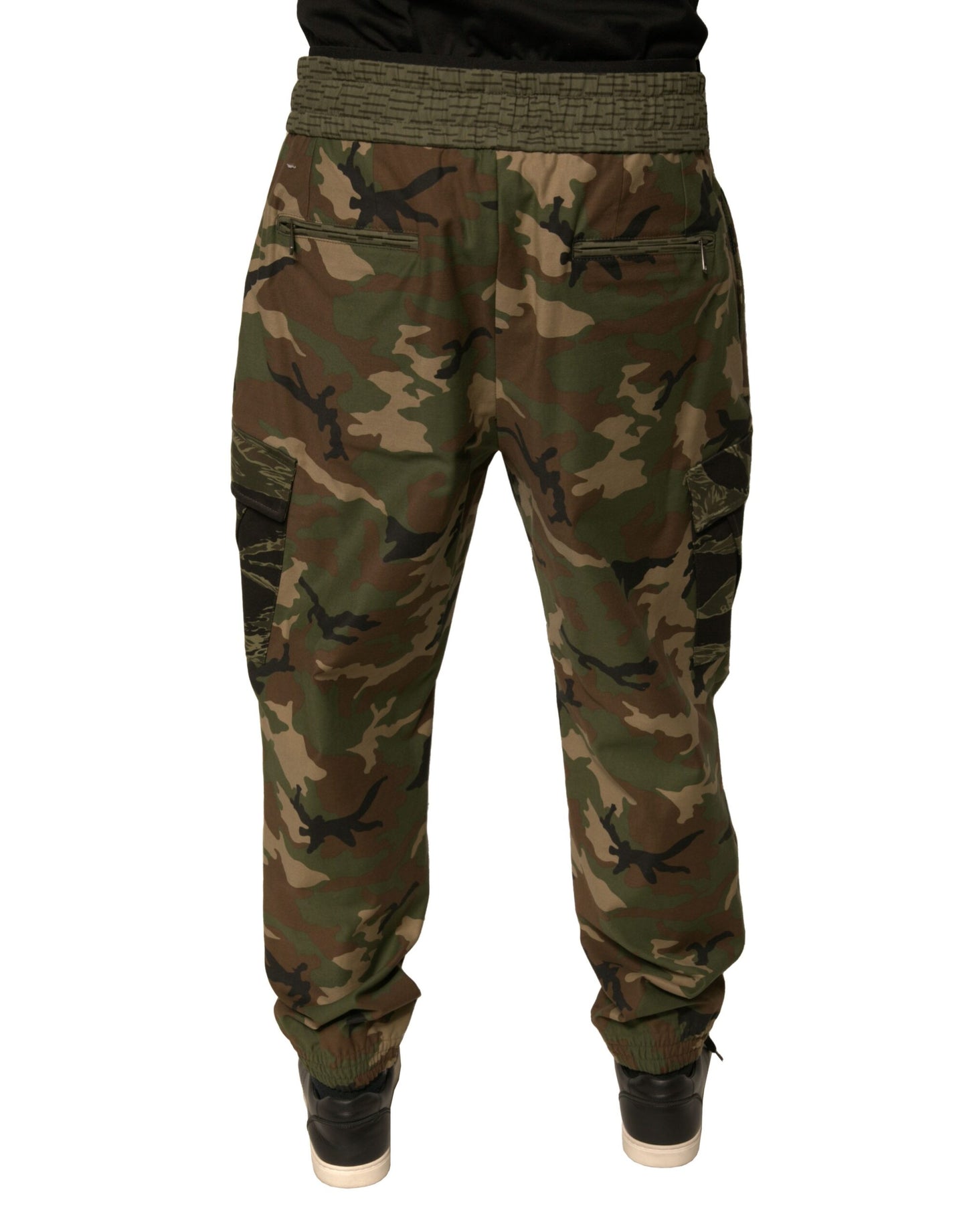Pantaloni della tuta cargo mimetici multicolore Dolce & Gabbana