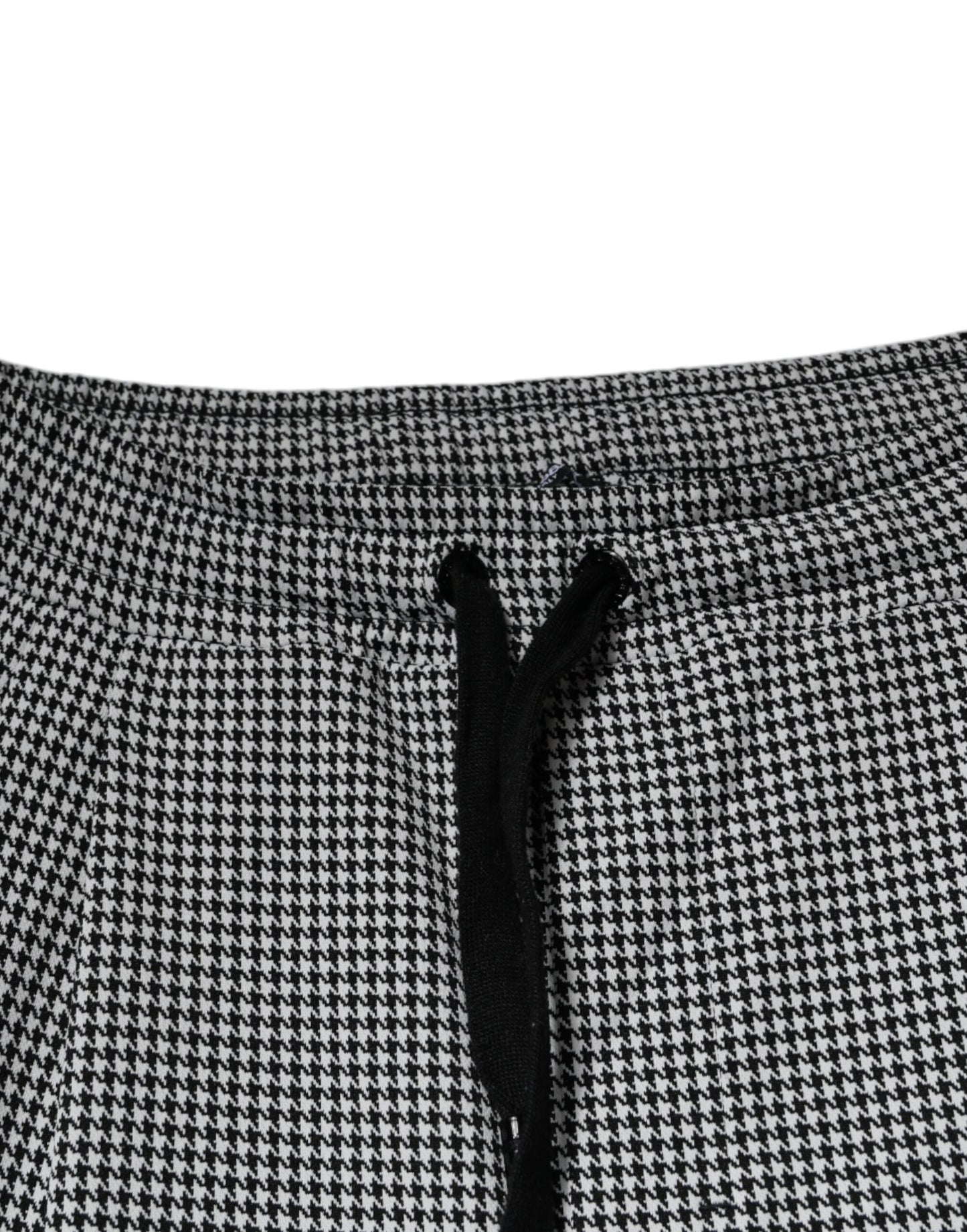 Pantaloni attillati Dolce & Gabbana neri e bianchi a pied de poule